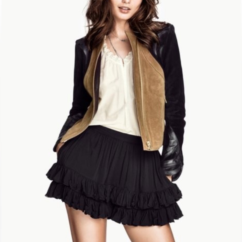 H&M Suede Leather Jacket Spring Collection 2014 - Picture 11 of 12